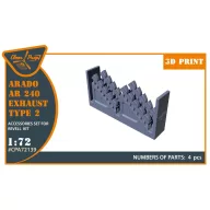   Clear Prop Accessories Arado Ar-240 exhausts type 2 for REVELL kit 1:72 (CPA72139)