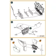   Clear Prop Accessories DH.88 Comet engine set 3D print 1:72 (CPA72141)