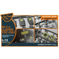   Clear Prop Accessories M1114 Up-armored HMMWV Frag 5 W/GPK Turren painting mask for T-Model kit 1:72 (CPA72145)