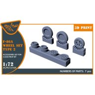   Clear Prop Accessories F-86A wheel set type 2 for CP kits 1:72 (CPA72164)