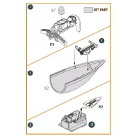   Clear Prop Accessories F-86A Closed canopy frame detailing set for CP kits 1:72 (CPA72167)