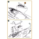 Clear Prop Accessories F-86A Open canopy frame detailing set for CP kits 1:72 (CPA72170)