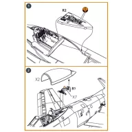   Clear Prop Accessories F-86A Open canopy frame detailing set for CP kits 1:72 (CPA72170)