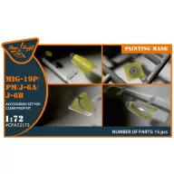   Clear Prop Accessories MiG-19P/PM/J-6A/J-6B painting mask for CP kits 1:72 (CPA72173)