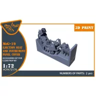   Clear Prop Accessories MiG-19 Ejection seat and instrument panel cover for CP kits 1:72 (CPA72176)