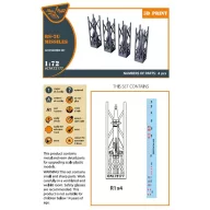   Clear Prop Accessories RS-2U/US (4pcs) used on the following airplanes: MiG-19PM/PML, MiG-21PF/PFM, Su-9 1:72 (CPA72177)