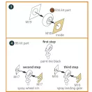 Clear Prop Accessories Ki-61-II, Ki-100-I painting mask for Finemolds FP17,FP19 kits 1:72 (CPA72185)