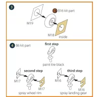   Clear Prop Accessories Ki-61-II, Ki-100-I painting mask for Finemolds FP17,FP19 kits 1:72 (CPA72185)
