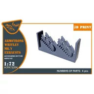   Clear Prop Accessories Armstrong Whitley Mk.V exhausts for Airfix kits 1:72 (CPA72204)