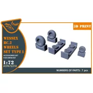   Clear Prop Accessories Wessex HC.2 Wheel set type 1 for Airfix kit 1:72 (CPA72210)