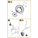 Clear Prop Accessories Wessex HC.2 Wheel set type 1 for Airfix kit 1:72 (CPA72210)