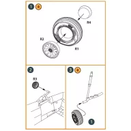   Clear Prop Accessories Wessex HC.2 Wheel set type 1 for Airfix kit 1:72 (CPA72210)