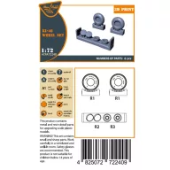 Clear Prop Accessory Ki-46 Wheel set 1:72 (CPA72240)