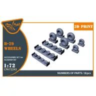   Clear Prop Accessory B-29 Wheels set (weighted) 1:72 (CPA72243)