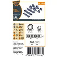   Clear Prop Accessory B-29 Wheels set (weighted) 1:72 (CPA72243)