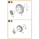 Clear Prop Accessory B-29 Wheels set (weighted) 1:72 (CPA72243)