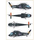 Clear Prop Accessories UH-2/SH-2 Seasprite (early version) technical stencils 1:72 (CPD72001)