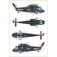   Clear Prop Accessories UH-2/SH-2 Seasprite (early version) technical stencils 1:72 (CPD72001)