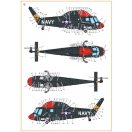 Clear Prop Accessories UH-2/SH-2 Seasprite (early version) technical stencils 1:72 (CPD72001)