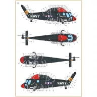   Clear Prop Accessories UH-2/SH-2 Seasprite (early version) technical stencils 1:72 (CPD72001)