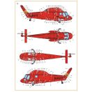 Clear Prop Accessories UH-2/SH-2 Seasprite (early version) technical stencils 1:72 (CPD72001)