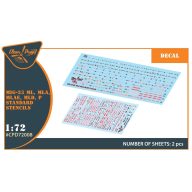   Clear Prop Accessories MiG-23ML, MLA, MLD, P, MLAE standard stencils for CP kits and other 1:72 (CPD72008)