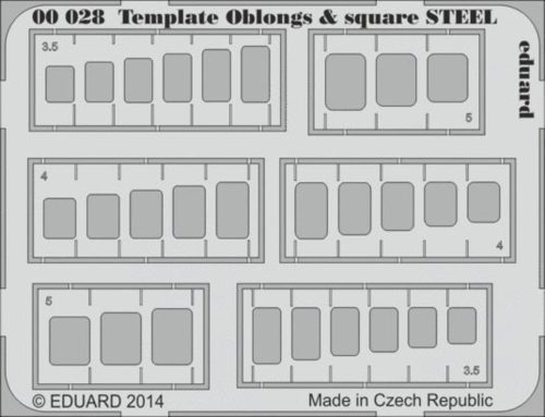 Eduard Template oblongs & square STEEL  (00028)