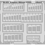 Eduard Accessory Template oblongs STEEL  (00029)