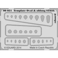   Eduard Accessory Template ovals & oblong STEEL for tool  (00031)