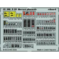 Eduard Accessory F-18 Hornet placards 1:32 (32508)