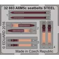   Eduard Accessory A6M5c seatbelts STEEL for Hasegawa 1:32 (32883)