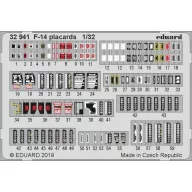 Eduard Accessory F-14 placards for Tamiya 1:32 (32941)