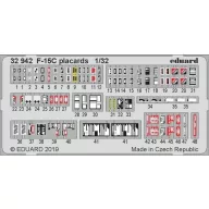 Eduard Accessory F-15C placards for Tamiya 1:32 (32942)