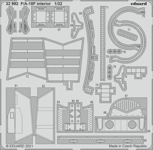 Eduard F/A-18F interior, for REVELL 1:32 (32992)