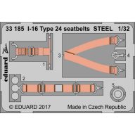   Eduard Accessory I-16 Type 24 seatbets STEEL for ICM 1:32 (33185)