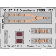   Eduard Accessory P-51D seatbelts STEEL for Revell 1:32 (33187)