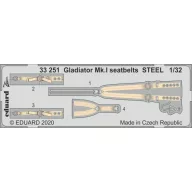   Eduard Accessory Gladiator Mk.I seatbelts STEEL for ICM 1:32 (33251)