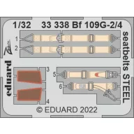   Eduard Accessory Bf 109G-2/4 seatbelts STEEL for REVELL 1:32 (33338)