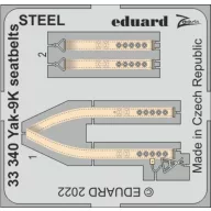 Eduard Accessory Yak-9K seatbelts STEEL for ICM 1:32 (33340)