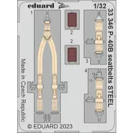   Eduard Accessory P-40B seatbelts STEEL 1/32 GREAT WALL HOBBY 1:32 (33346)