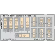   Eduard Accessory TBD-1 seatbelts STEEL 1/32 TRUMPETER 1/32 (33358)