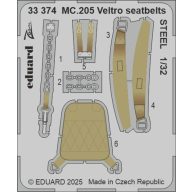   Eduard Accessory MC.205 Veltro seatbelts STEEL ITALERI 1:32 (33374)