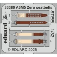   Eduard Accessory A6M5 Zero seatbelts STEEL TAMIYA 1:32 (33380)