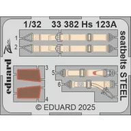   Eduard Accessory Hs 123A seatbelts STEEL 1/32 for ICM 1:32 (33382)