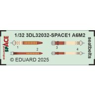   Eduard Accessory A6M2 Zero seatbelts SPACE TAMIYA 1:32 (3DL32032)