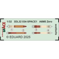   Eduard Accessory A6M5 Zero seatbelts SPACE TAMIYA 1:32 (3DL32034)