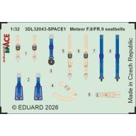   Eduard Accessory Meteor F.8/FR.9 seatbelts SPACE for Revell 1:32 (3DL32043)