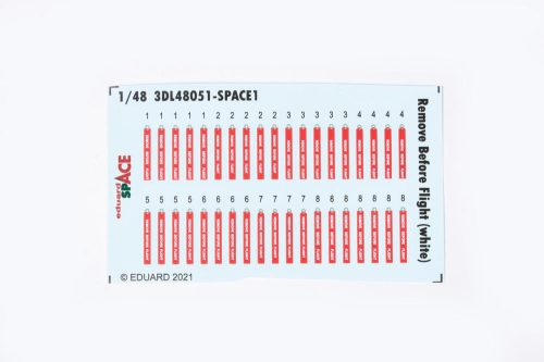 Eduard Remove Before Flight (white) SPACE 1:48 (3DL48051)