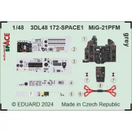 Eduard Accessory MiG-21PFM grey SPACE EDUARD 1:48 (3DL48172)