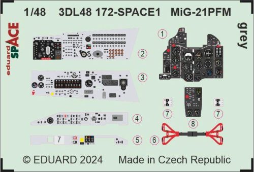 Eduard MiG-21PFM grey SPACE EDUARD 1:48 (3DL48172)